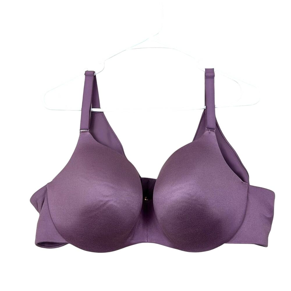 Cacique Womens Plus 44C Purple Lightly Lined Balconette Underwire Bra NEW